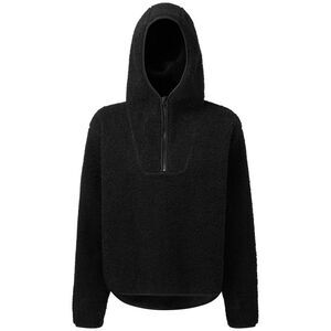 TriDri Womens/Ladies Sherpa Fleece Quarter Zip Hoodie / Black